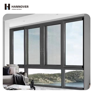 HANNOVER Thermal Break Aluminium Sliding <strong>windows</strong> Soundproof Double Glass <strong>Window</strong> <strong>Frame</strong> for Modern Residential Buildings - Product Image 1