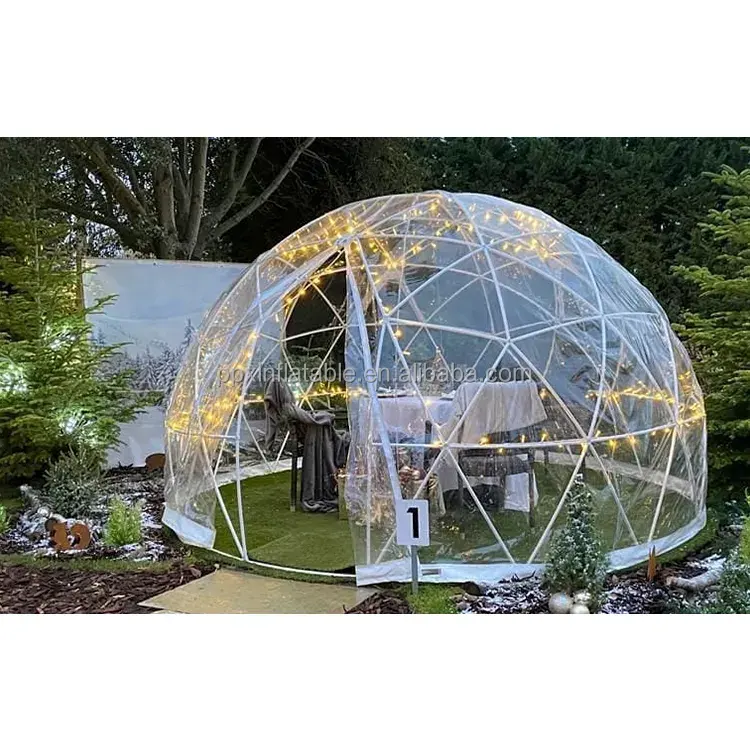 خيمة تخييم على شكل قبة في الهواء الطلق حديقة مأوى في الهواء الطلق 5-7 أشخاص شرفة الفناء الخلفي المظلة جناح المنزل الشاشة