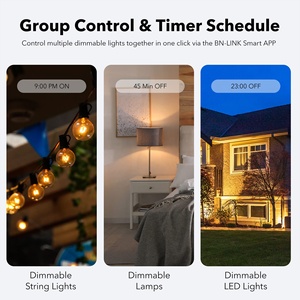 Linsheng Waterproof US Dimmer Plug <span class=keywords><strong>WiFi</strong></span> APP telecomando per esterno Dimmer per luci di stringa all'aperto - Product Image 4