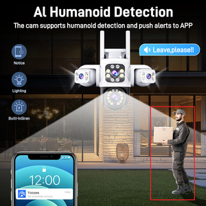 Outdoor12MP Wifi <strong>Camera</strong> 3 Lens Automatic Tracking App Control Two-Way Audio Color Night Home Security System Cctv <strong>Camera</strong> - Product Image 3