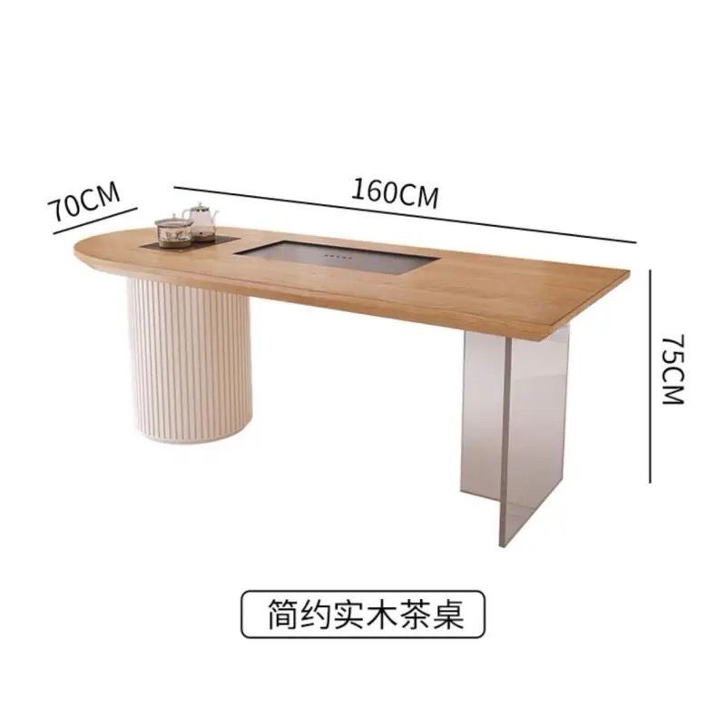 Mesa de té: 160*70*75 cm, 5 cm de grosor