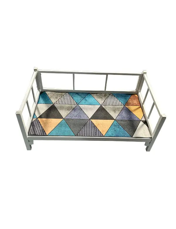 china wholesale manufacturer durable metal frame raised wrought iron pet dog bed elevated