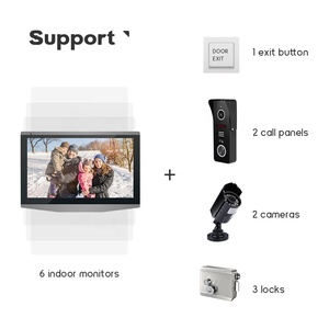Sistema de videoportero con cable para apartamento, sistema de timbre WiFi de vídeo, soporte de monitoreo, desbloqueo, intercomunicador de doble vía para el hogar - Product Image 5