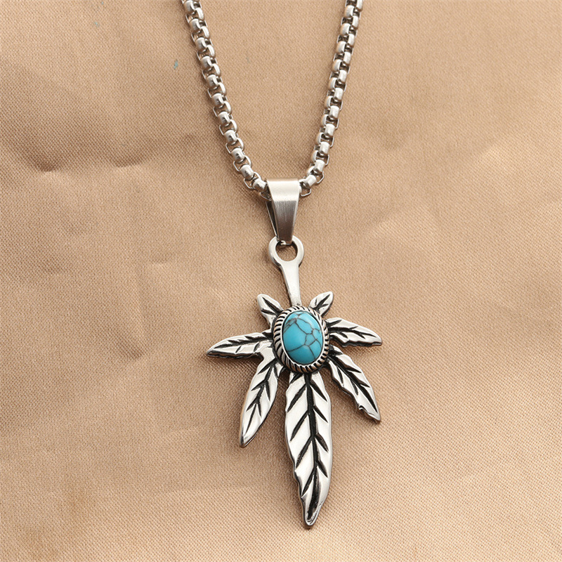 Pendentif en argent avec une chaîne de perles carrées de 3,0*60 cm