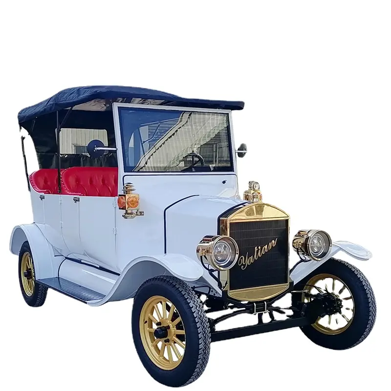 Newell 5 kursi klasik Vintage Eropa elektrik, mobil keranjang Golf antik sewa