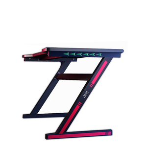 Escritorio de juego electrónico multifuncional, mesa de ordenador mate, pata Z con lámpara, venta al por mayor de fábrica