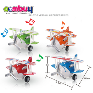 Model <strong>Toy</strong> Pull Back Light Sounds Diecast Alloy Model Helicopter - Product Image 3