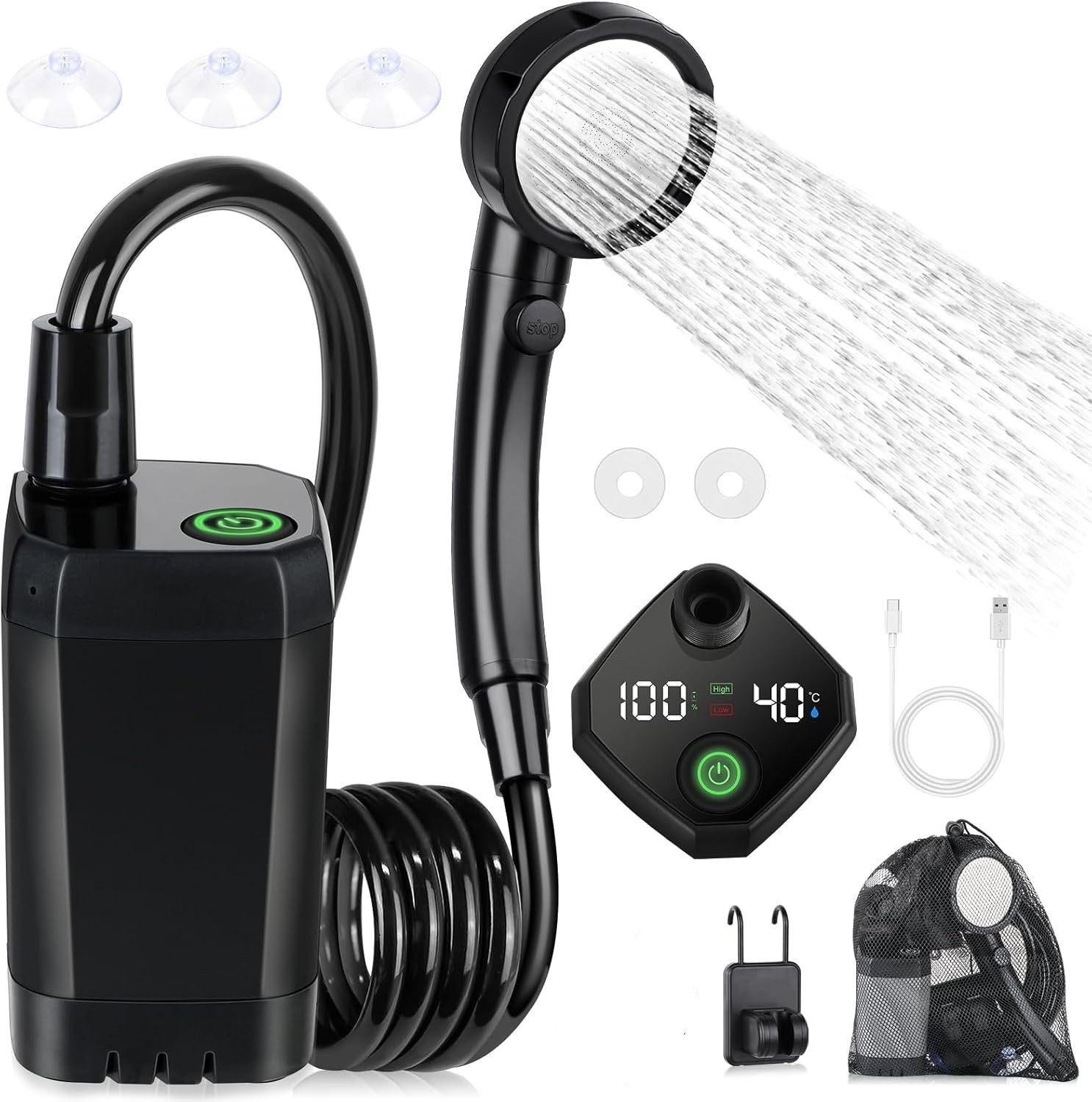 6000mA Black (with temperature measurement)