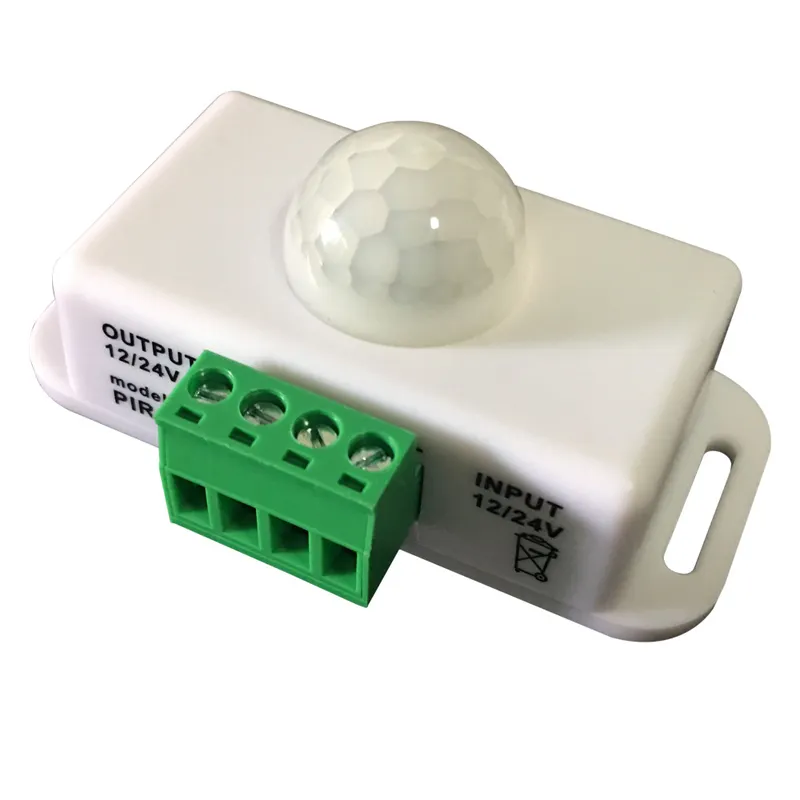 Módulo de interruptor de luz Detector de infrarrojos Dc 12V 24V Ir 6a interruptor de Sensor de movimiento Pir automático ajustable para lámpara de tira de luz Led