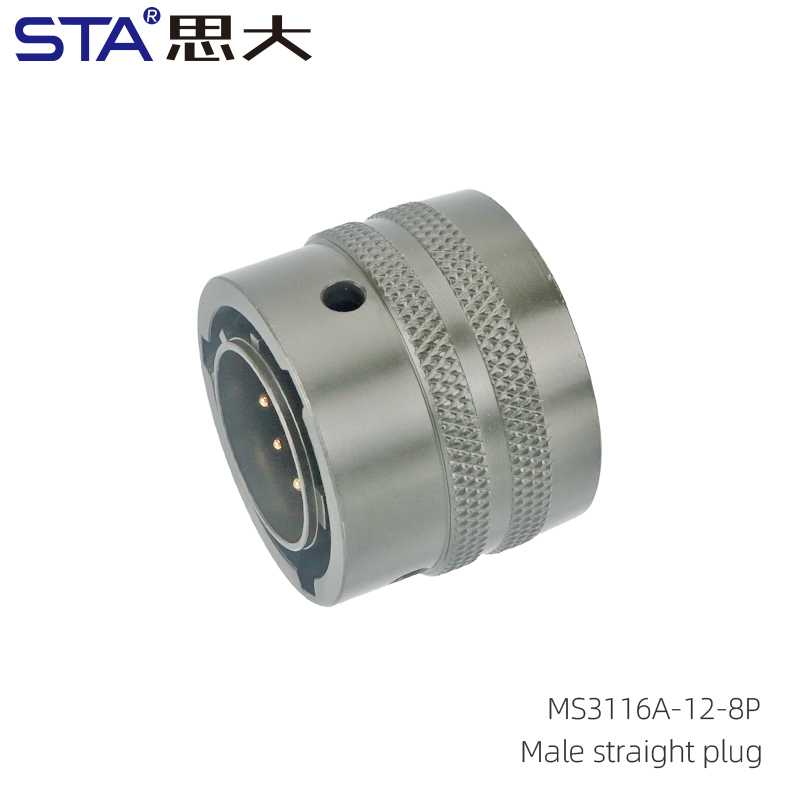 MS3116A-12-8P Male straight plug