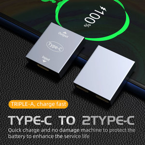 Tip-c çift tip-c dönüştürücü uzatma USB 2 1 dönüştürücü şarj veri iletim konnektörü - Product Image 2