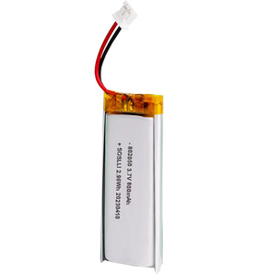 SOSLLI 3.7V 800毫安时锂聚合物 (Lipo) 电池802050可充电，内置电缆连接器印刷电路板/BMS小电池尺寸