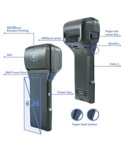 Goodcom 80mmサーマルプリンターAndroid 12 POSプリンター6.2インチスクリーンNFC Wi-Fiオンラインレストラン注文レシート印刷 - Product Image 4