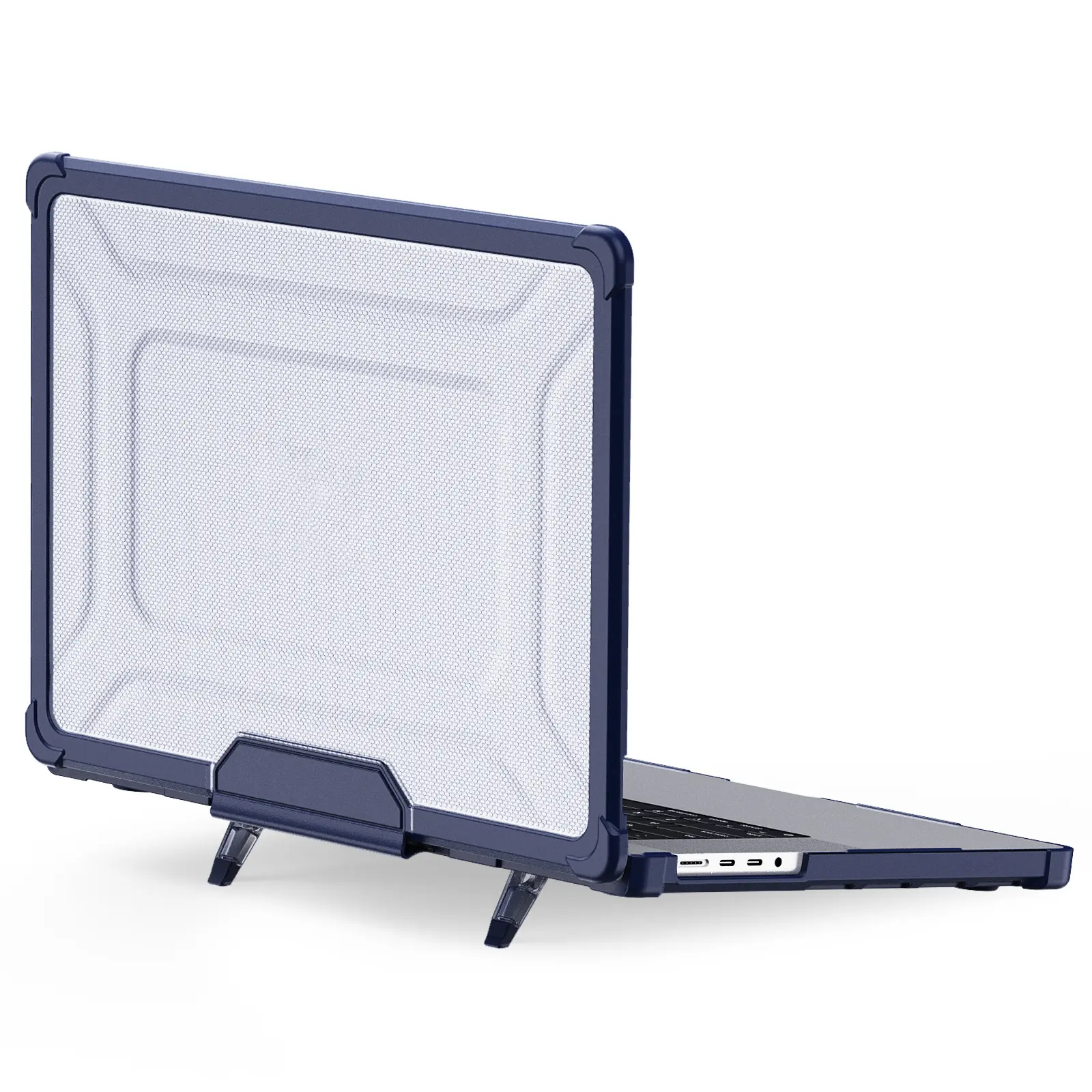 Saydam katlanabilir Kickstand Funda Macbook çantası hava 13 Air13.6 Air15.3 Pro13 Pro14 Pro16 PC TPU Laptop Case