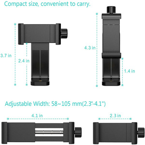 Vertical and Horizontal Rotating Mobile Phone Clip <strong>Mount</strong> for Tripod Support With Standard <strong>1</strong>/<strong>4</strong>&quot; Screw - Product Image 5
