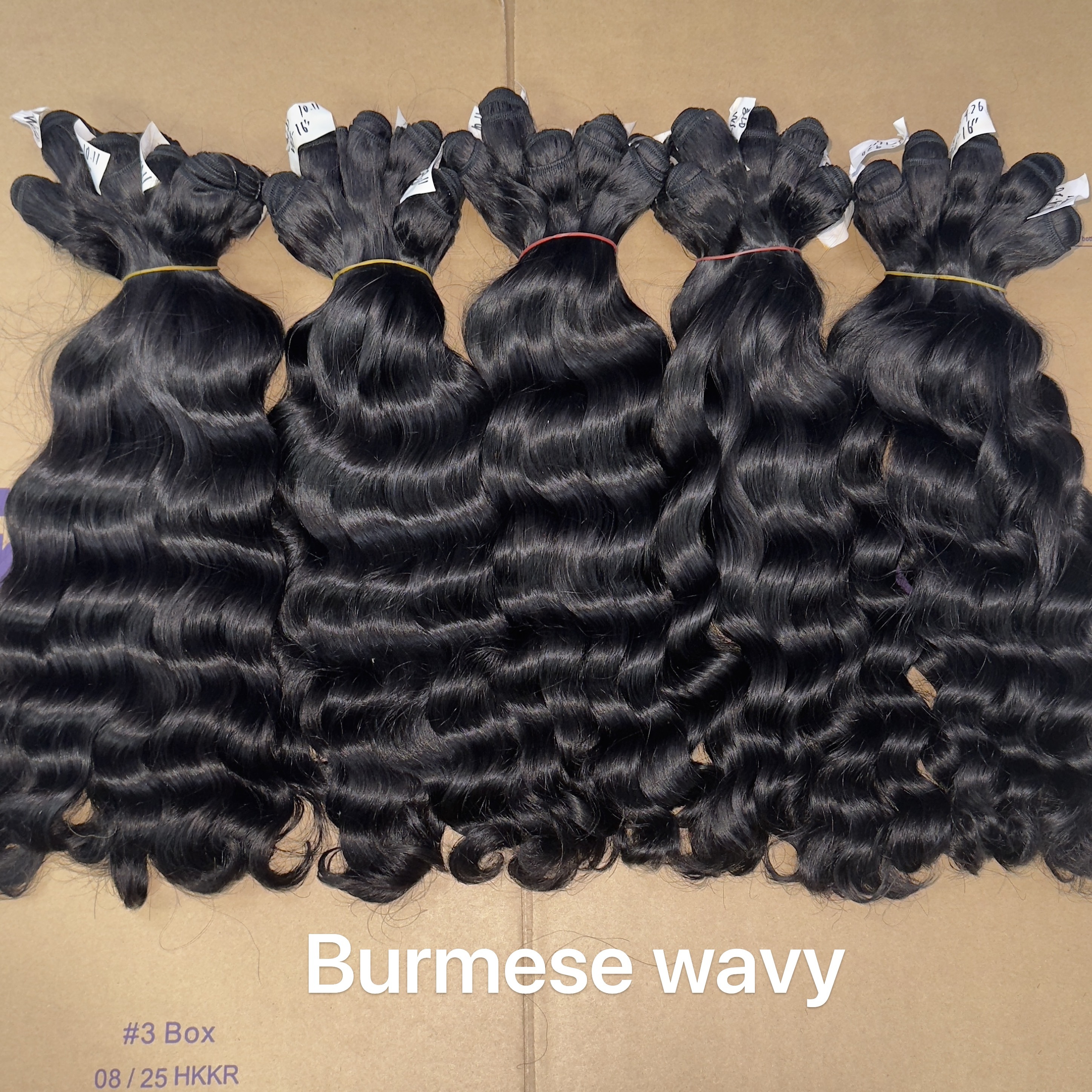 1 paquete de cabello birmano ondulado