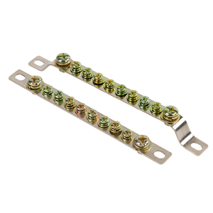 10 Hole 2*15 Neutral <strong>Busbar</strong> for Distribution Box Eletrical Panel Ground bar High Current Ground <strong>Busbar</strong> Terminal Block - Product Image 2