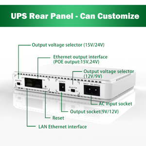 POE2188L Mini DC UPS белый, 21 Вт, 100-240VAC вход, 8800 мАч батарея, несколько DC & USB интерфейсов для устройств POE - Product Image 6