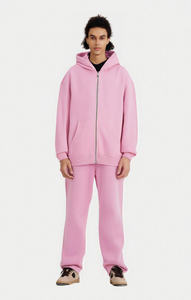 थोक 430 ग्राम वेलोर पूर्ण ज़िप हुडी उच्च गुणवत्ता वाले हेवीवेट टेक स्पोर्ट्स जिम सर्दियों के लिए अनुकूलन योग्य लोगो मुद्रण - Product Image 3