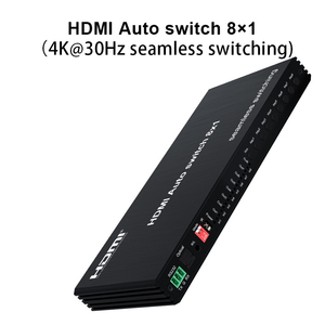 Novo Atacado 4K 30Hz 8x1 <span class=keywords><strong>HDMI</strong></span> Auto Switch Suporte Seamless Switching Resolução de Saída Switching 24/30/36 Bit Cores Profundas