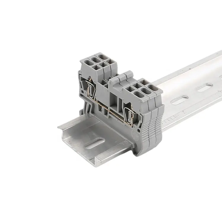 ST 1,5-conector de cable rápido sin tornillo, nailon, plástico, alimentación a través de carril Din, bloque de terminales de jaula de resorte