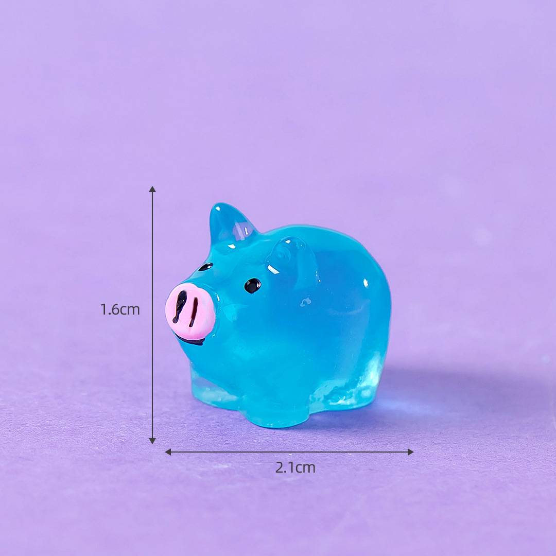 N ° 4-Cochon Bleu/Lumineux