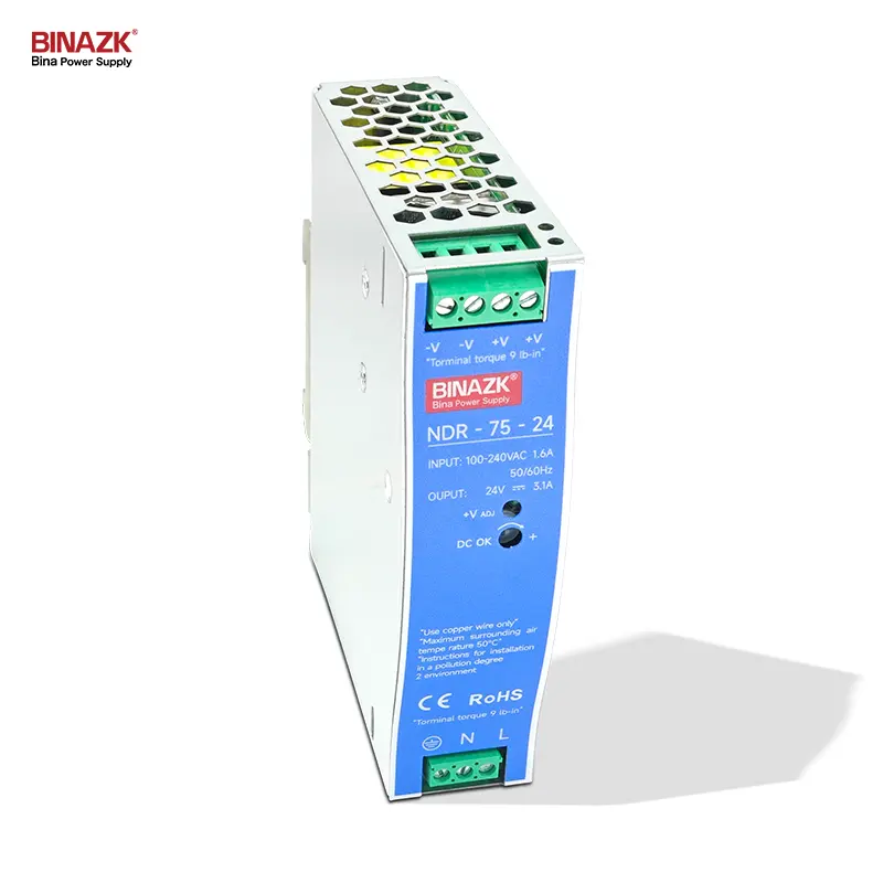 Bina Fuente de alimentación Din Rail Fuente de alimentación conmutada 24V 75W 120W