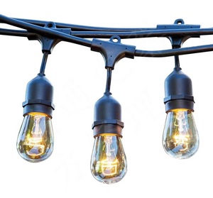 ไฟราวกลางแจ้ง48ft แนววินเทจ,ไฟ LED Festoon Lighting เชื่อมต่อสะดวกเป็นที่นิยมขนาด24 X E26 - Product Image 1