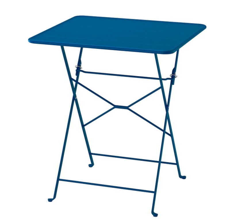 Mesa cuadrada azul oscuro 65x 65cm