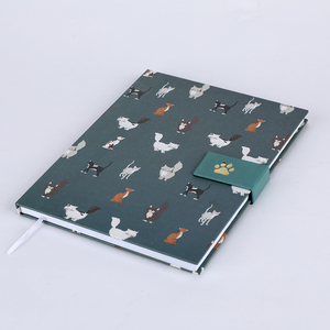 Commercio all'ingrosso cartone animato gatto riciclato note Kawaii carta media scuola A5 B5 Notebook cancelleria con serratura - Product Image 1