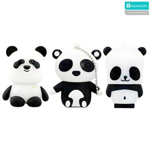 Panda dos desenhos animados PVC 2GB 4GB 8GB 16GB 32GB 64GB 2.0 USB <span class=keywords><strong>Flash</strong></span> Drive Logotipo Personalizado 3.0 128GB Pen Drive 1GB USB Stick Pendrive Gift