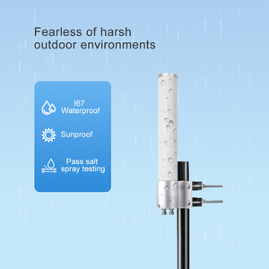 8dBi dual-band MIMO <span class=keywords><strong>Wifi</strong></span> đa hướng ăng ten, 2.4GHz 5.8GHz ngoài trời sợi thủy tinh (FRP) ăng ten tăng cao cho trạm cơ sở - Product Image 3