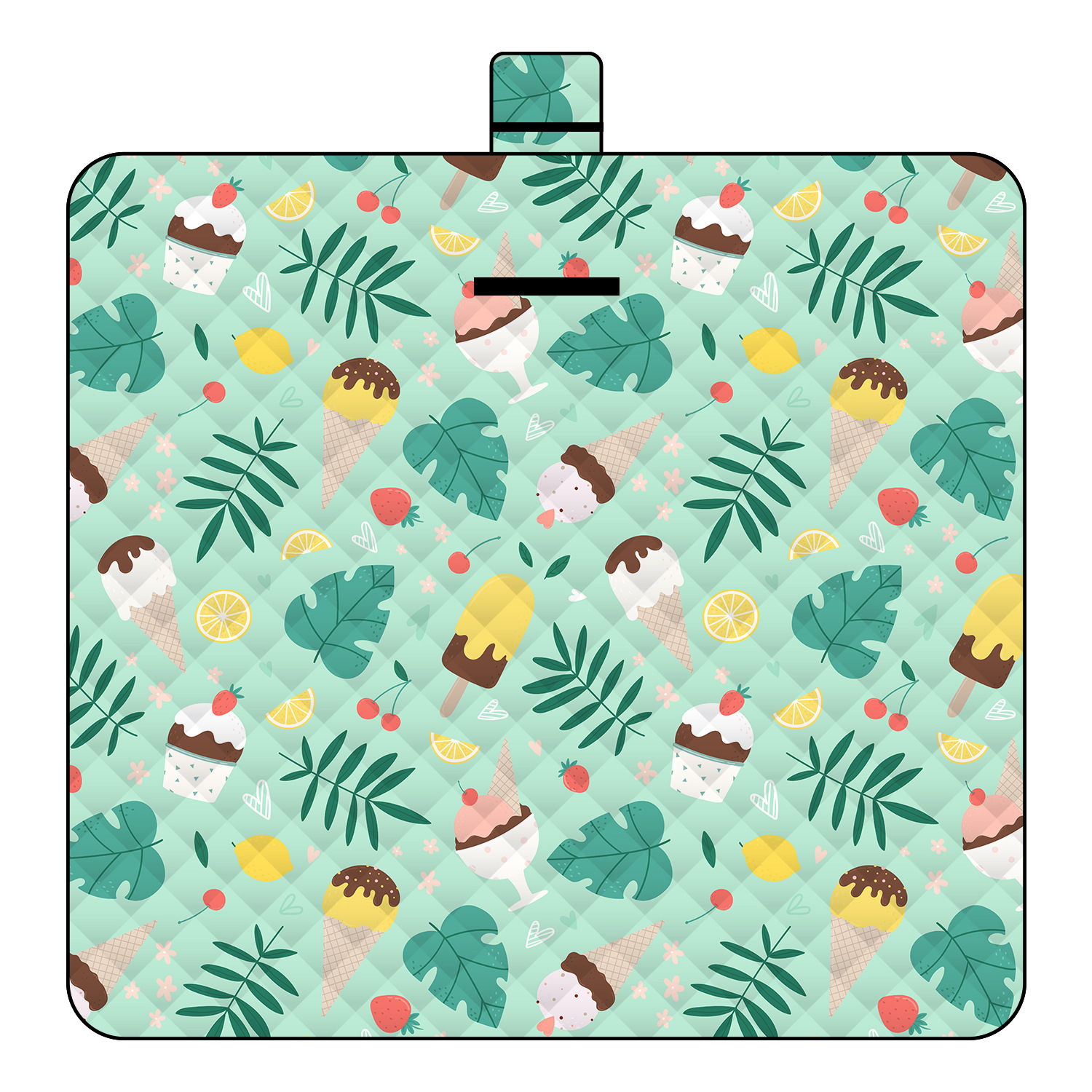 Tapis de pique-nique à ultrasons pour crème glacée aux feuilles de noix de coco