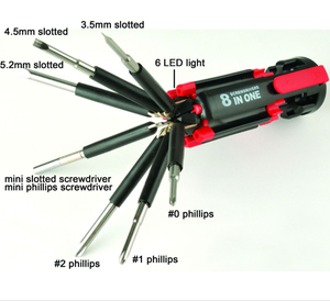 8 1 6 LED torch çok fonksiyonlu tornavida içinde - Product Image 1