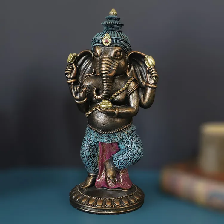 사용자 정의 수지 공예 동상 주 코끼리 동상 황동 인도 신 코끼리 코끼리