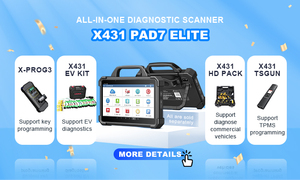 Launch x431 pad7 Elite utilizado para el programa de llaves hitag 3 Hol Tel dispositivo programador para ECU programación herramientas de diagnóstico escáner de coche