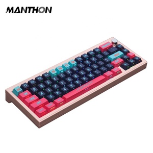 PBT Cyberpunk Keycaps Dye Sublimação Cereja Perfil Rosa Roxo Teclado Mecânico Personalizado GK61 Anne Pro 2