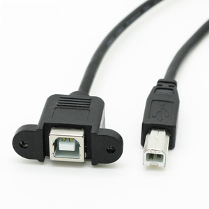 สายเคเบิลต่อขยาย M/f ตัวผู้เป็นตัวเมีย,สายเชื่อม USB 2.0 Type B ความยาว30ซม. สำหรับสายเครื่องพิมพ์พร้อมรูสกรู - Product Image 2