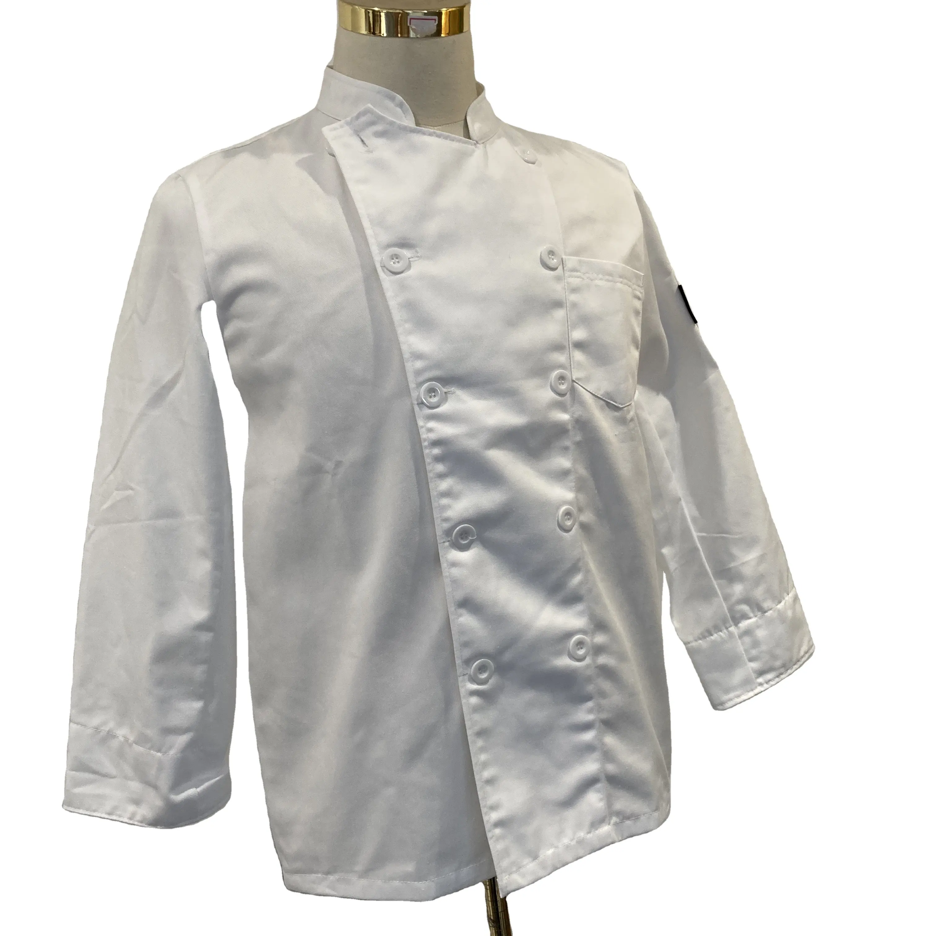 Su misura OEM in cotone sguainato bottoni in tessuto da Chef giacca uniforme cucina dell'hotel ristorante fresco di sfiato cappotto da chef