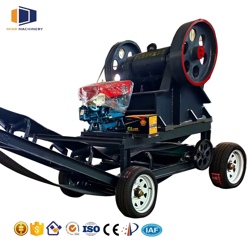 Der Preis für pe250x400 Backen brecher mit Dieselmotor oder elektrischem kleinen tragbaren Backen brecher STONE CRUSHER PREIS