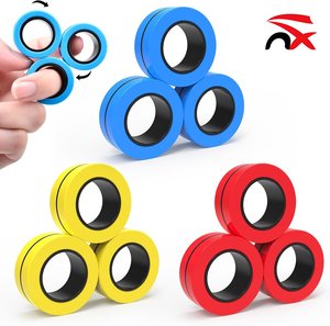 Lo lắng cứu trợ 3pcs thiết lập nhiều màu từ Nhẫn <span class=keywords><strong>spinner</strong></span> thần tài đồ chơi món quà mới lạ cho 8 + tuổi bé trai cô gái - Product Image 1