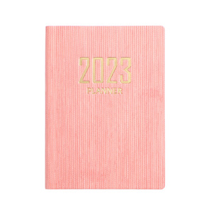 口袋记事本2024英语日程表笔记本创意皮革纹理日程表笔记本A7新款迷你 - Product Image 5