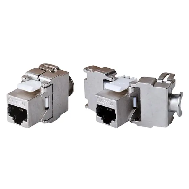 Bolein Hochwertige Frontplatte Toolless Keystone Jack 180 Grad Cat6A STP RJ45 Modular Jack