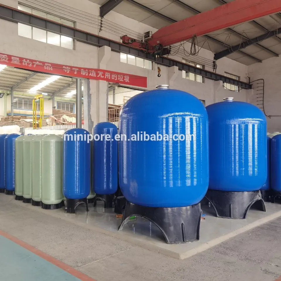 FRP Fiberglass Water Filter Tank / softened water pressure vessels