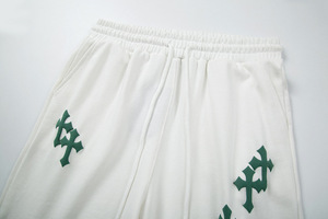 Wholesale <strong>Custom</strong> Hip Hop Style Summer Cotton Men Short Puff Print V Shape Decoration With <strong>Strings</strong> Plus <strong>Size</strong> Men Shorts - Product Image 3