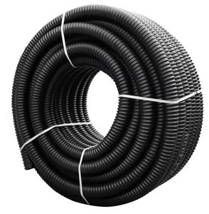 40mm黒柔軟性HDPE段ボールパイプPEスパイラルラウンドパイプ金網用ガス用途 - Product Image 2