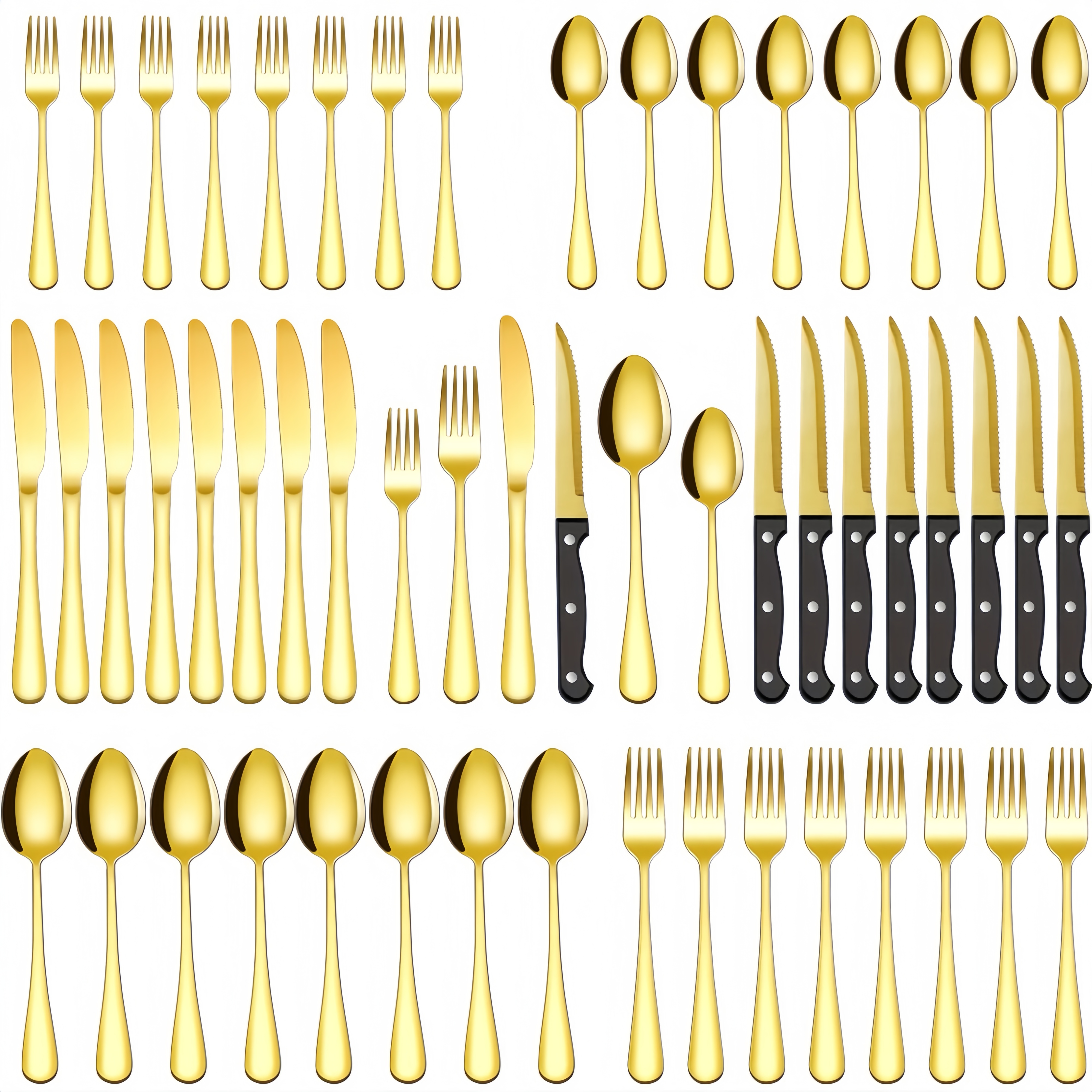 Juego de 48 piezas dorado.