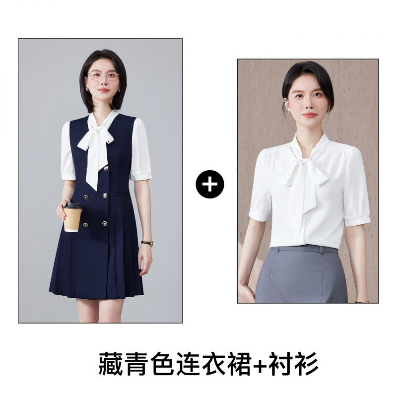 Navy blue dress and shirt