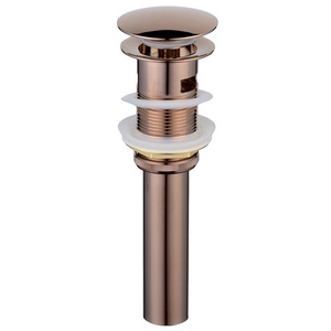 Beelee BA9443RG Oro Rosa Bagno In Ottone Del Bacino Lavello Pop Up di Scarico Con Troppopieno - Product Image 1