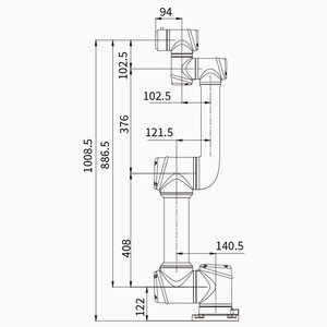 Hochpräziser AUBO IS7 Kol labor ativer Roboter 7kg Nutzlast ± 0,02mm Wiederholbar keit für industrielle Automatisierung und Maschinen neigung - Product Image 4